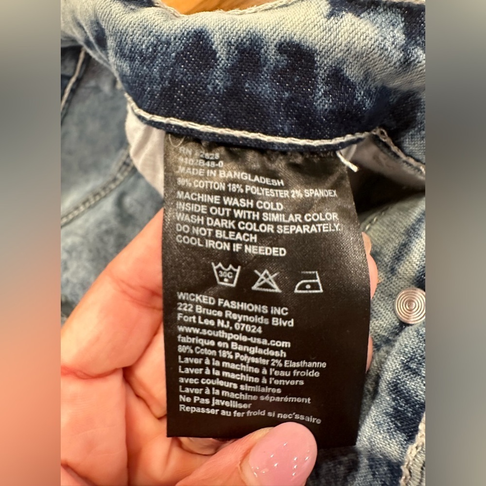 Southpole Bleach Washed Skinny Fit Stretch Jeans - Picture 5 of 6